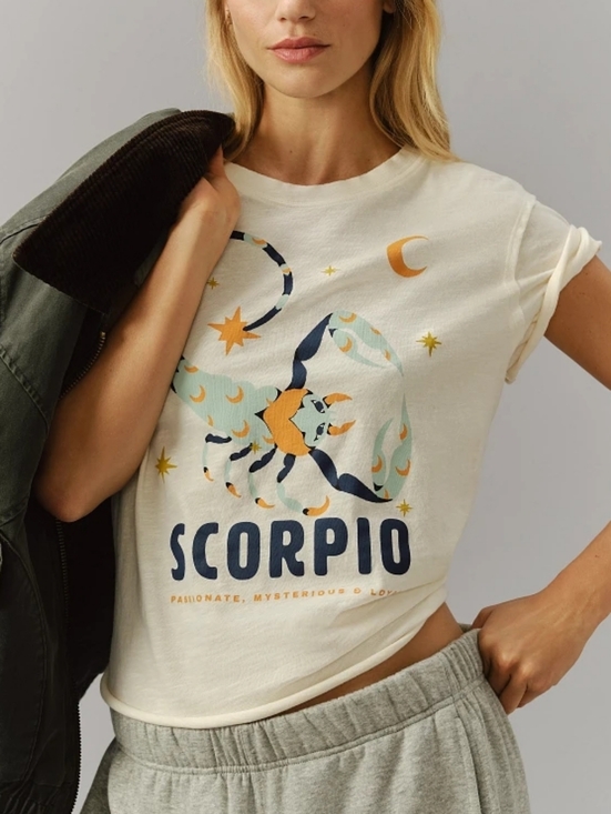Anthropologie Tops - Anthropologie Lou Benesch Stargazer Zodiac Scorpio Graphic T-Shirt